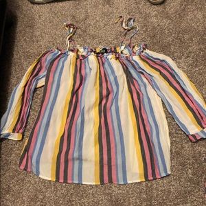 A.N.A striped 3/4 sleeve top